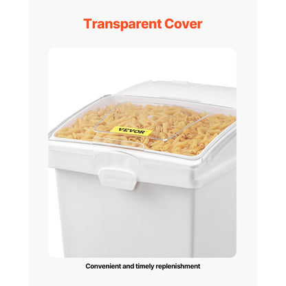 F-8891 - 10.5 Gallon Food-Grade Ingredient Bin with Sliding Lid