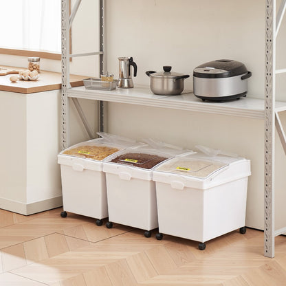 F-8891 - 10.5 Gallon Food-Grade Ingredient Bin with Sliding Lid