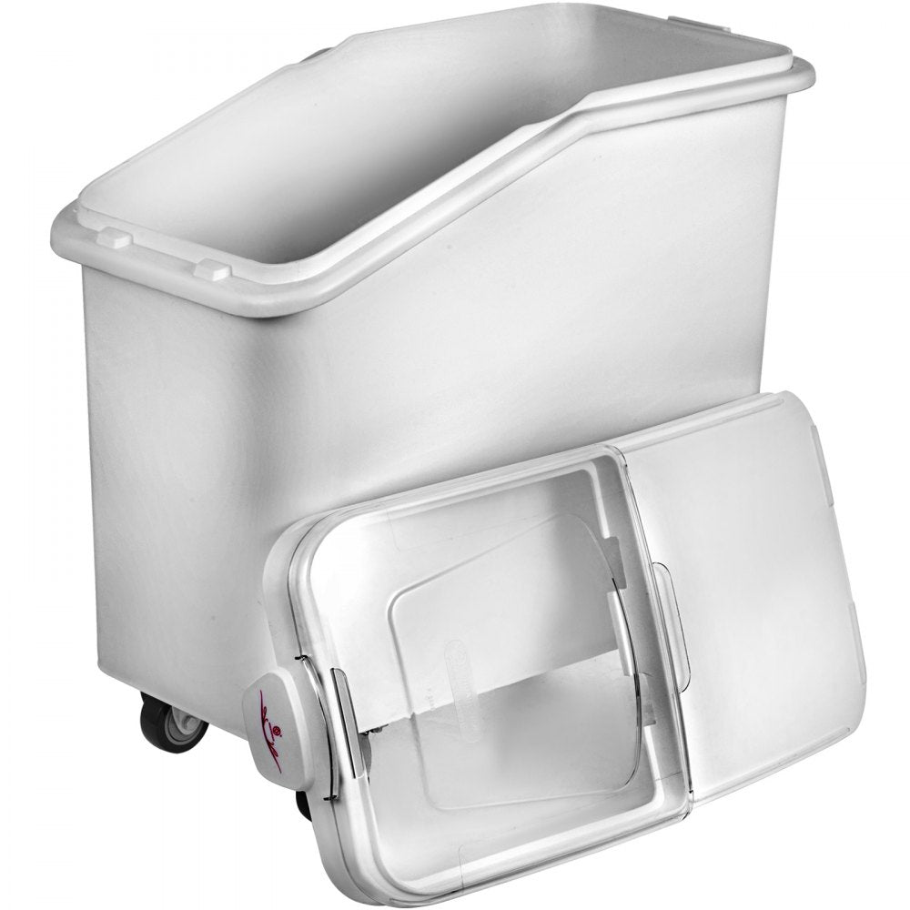 010513344710 - 21 Gallon Food-Grade Storage Bin with Wheels and Clear Lid