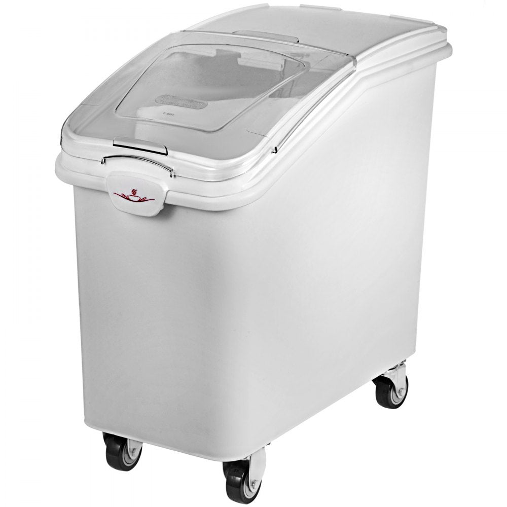 010513344710 - 21 Gallon Food-Grade Storage Bin with Wheels and Clear Lid