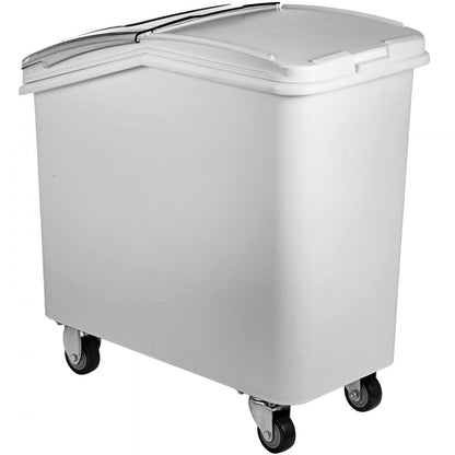 010513344710 - 21 Gallon Food-Grade Storage Bin with Wheels and Clear Lid