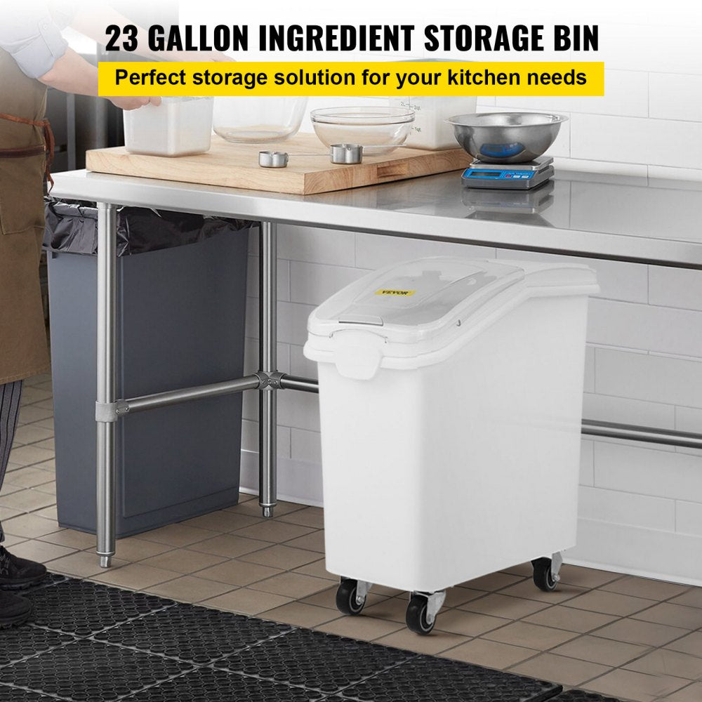 010913009103 - VEVOR 27-Gallon Bulk Storage Bin with Sliding Lid