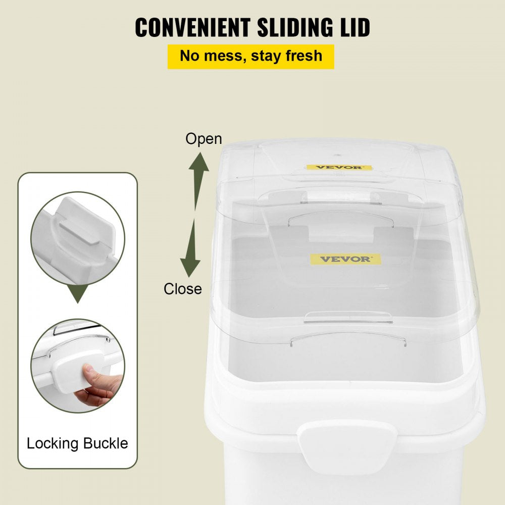 010913009103 - VEVOR 27-Gallon Bulk Storage Bin with Sliding Lid