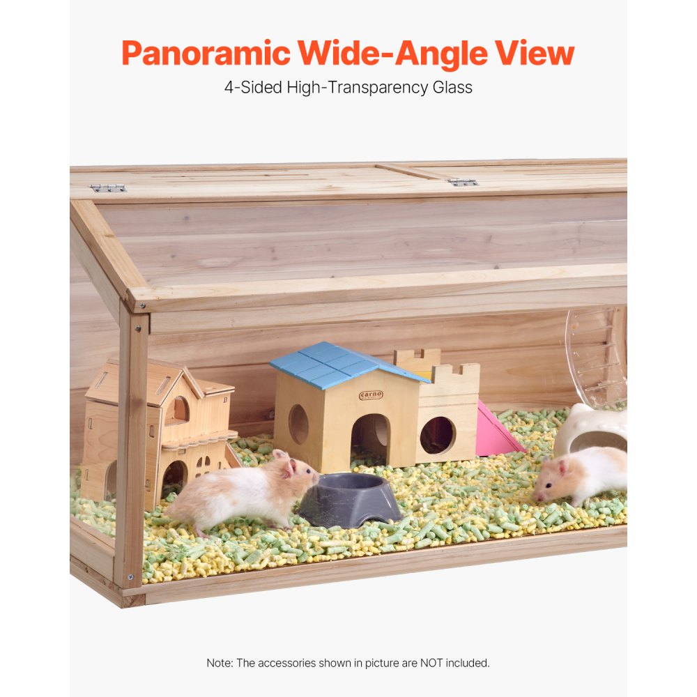 SDHC020L - 48in Wooden Hamster Cage with Adjustable Top & Ventilation