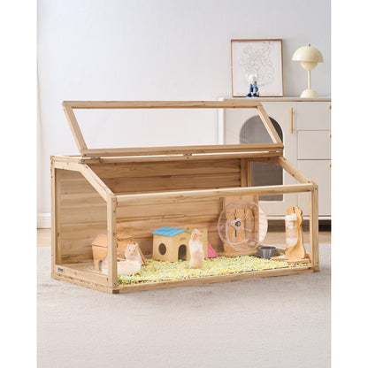 SDHC020L - 48in Wooden Hamster Cage with Adjustable Top & Ventilation