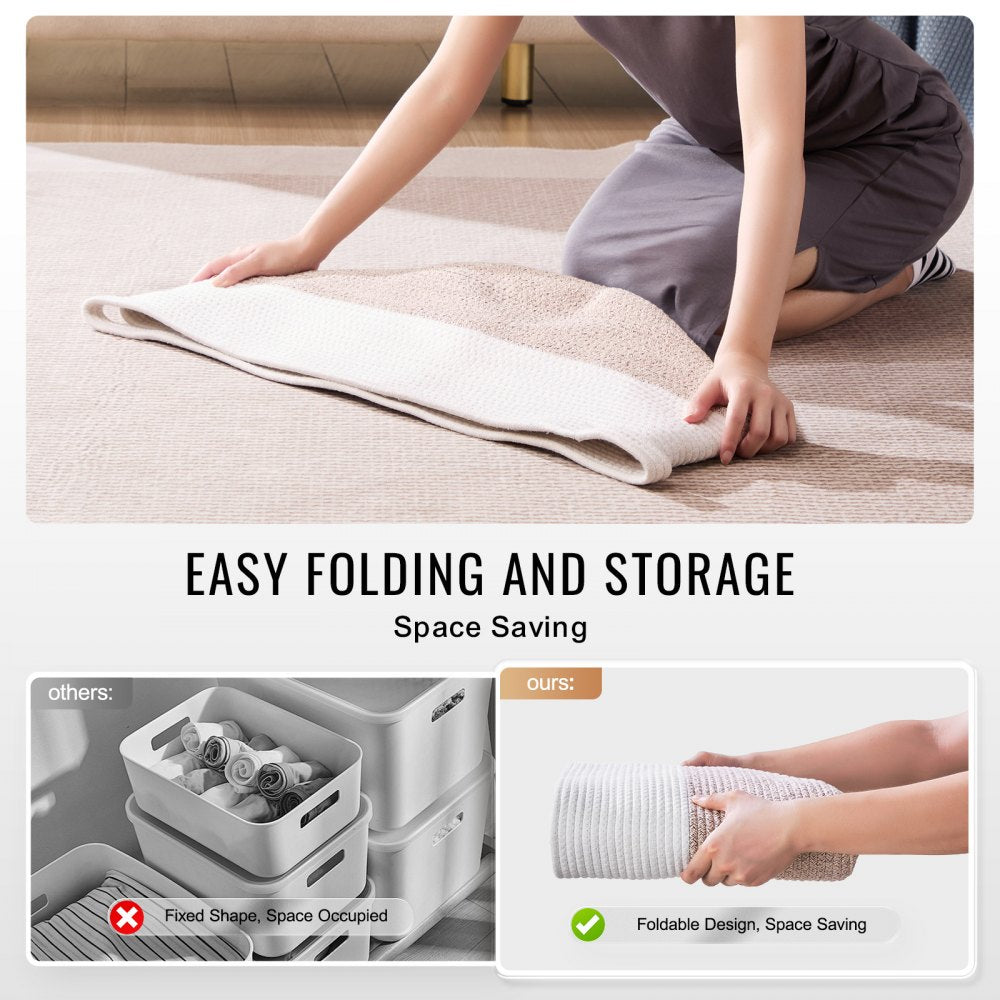 AB-020 - 20"x20" Cotton Rope Basket with Durable Handles for Easy Transport