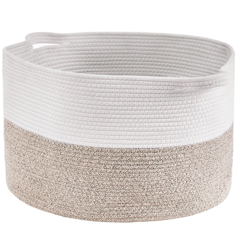 AB-020 - 20"x20" Cotton Rope Basket with Durable Handles for Easy Transport