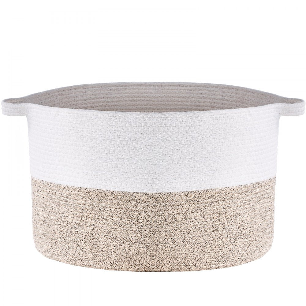 AB-020 - 20"x20" Cotton Rope Basket with Durable Handles for Easy Transport