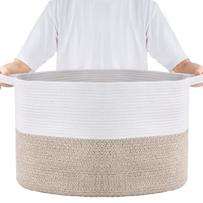 AB-019 - 22x22 Cotton Rope Basket for Easy Organization and Carrying