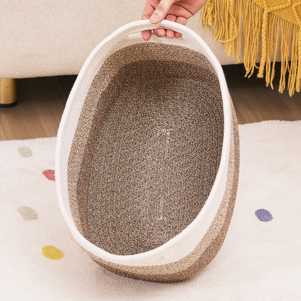 AB-056 - Set of 3 Durable Cotton Rope Baskets for Easy Organizing