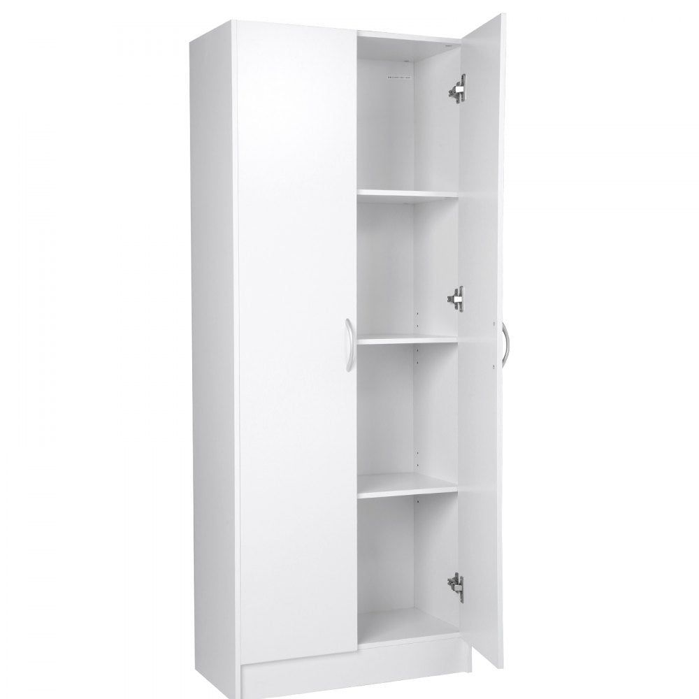 A02D.2056 - 60" Modern White Pantry Cabinet with Adjustable Shelves