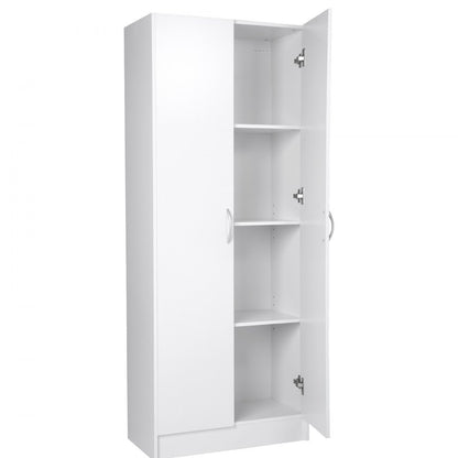 A02D.2056 - 60" Modern White Pantry Cabinet with Adjustable Shelves