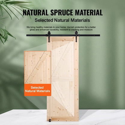 30AK - 30" Spruce Barn Door Hardware Kit for Easy Installation