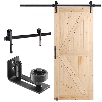 36AK - 36" x 84" Spruce Barn Door Kit with Smooth Sliding Mechanism