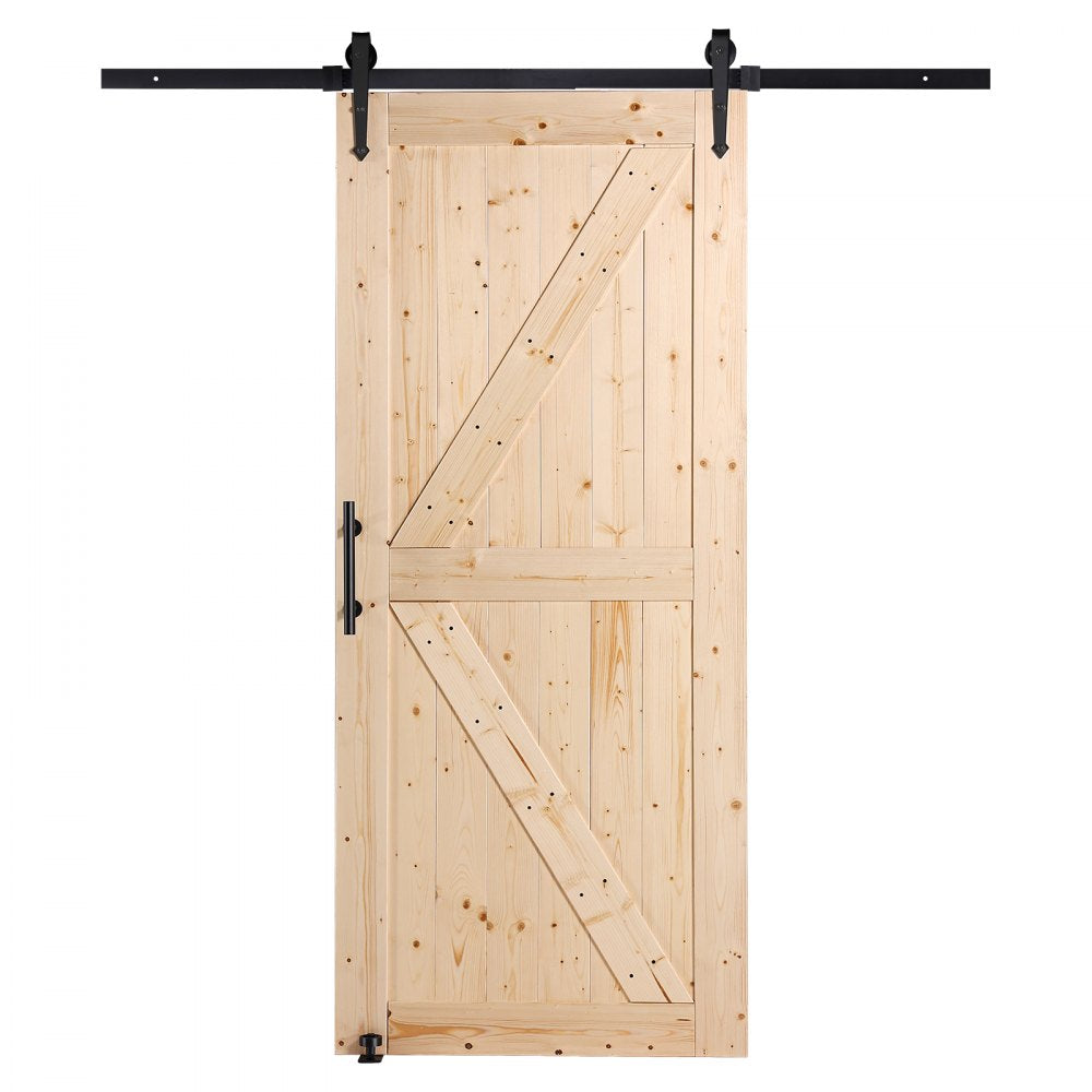 36AK - 36" x 84" Spruce Barn Door Kit with Smooth Sliding Mechanism