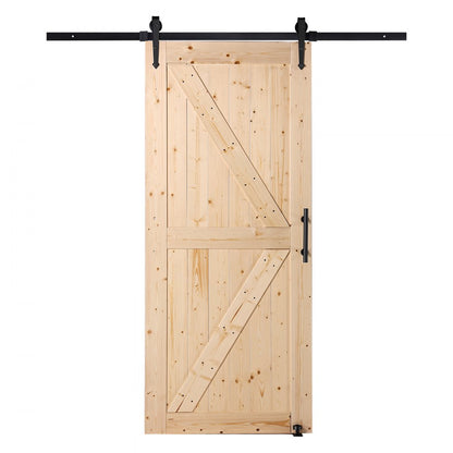 36AK - 36" x 84" Spruce Barn Door Kit with Smooth Sliding Mechanism