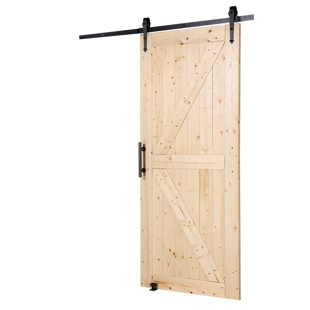 36AK - 36" x 84" Spruce Barn Door Kit with Smooth Sliding Mechanism