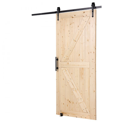 36AK - 36" x 84" Spruce Barn Door Kit with Smooth Sliding Mechanism