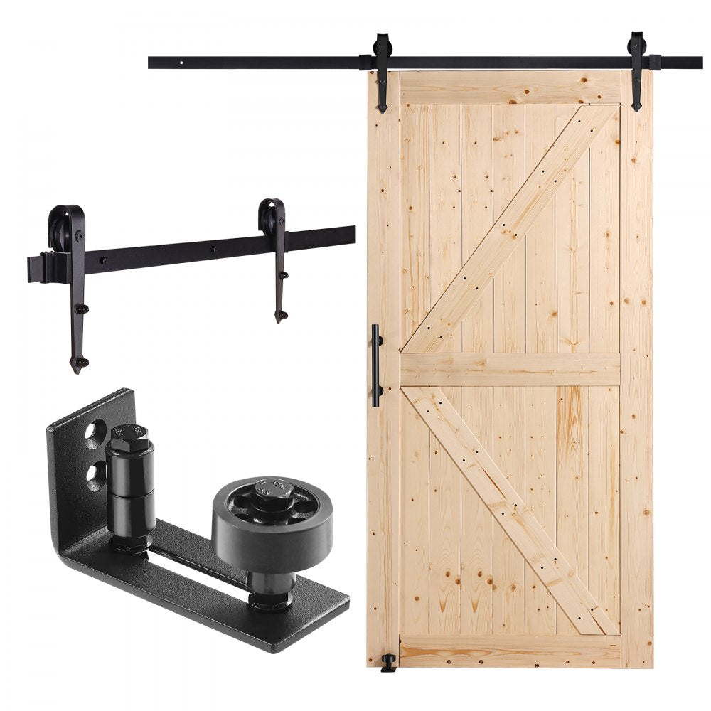 42AK - 42x84" Spruce Sliding Barn Door Kit for Style and Functionality