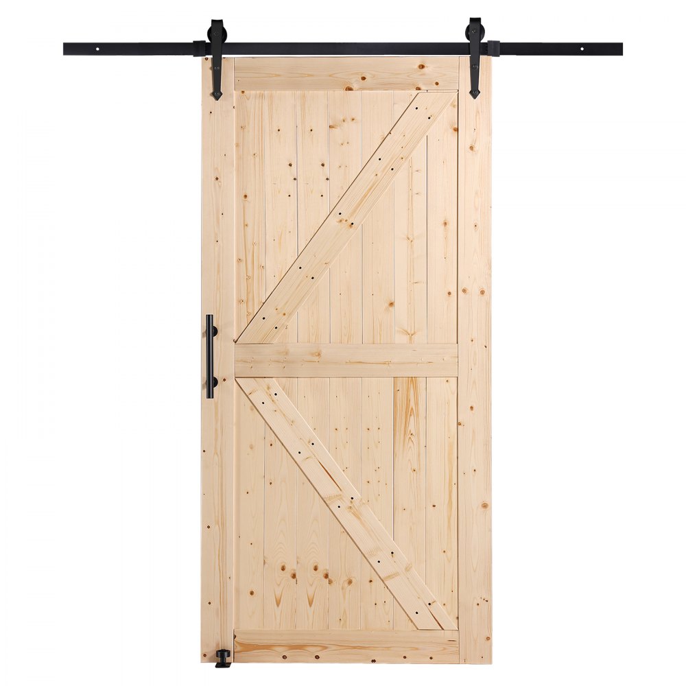 42AK - 42x84" Spruce Sliding Barn Door Kit for Style and Functionality