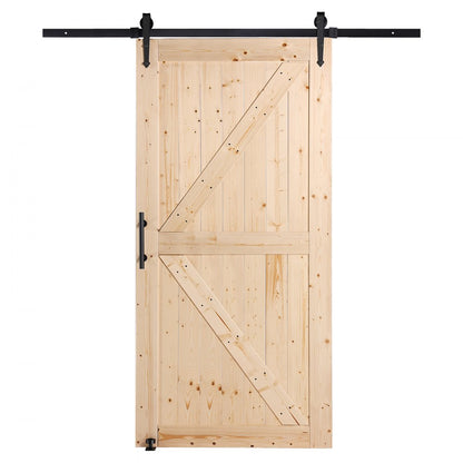 42AK - 42x84" Spruce Sliding Barn Door Kit for Style and Functionality