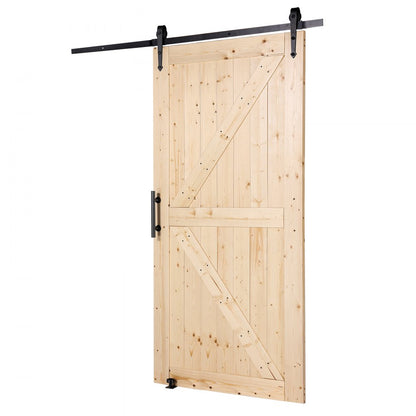 42AK - 42x84" Spruce Sliding Barn Door Kit for Style and Functionality