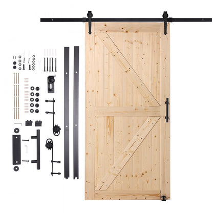 42AK - 42x84" Spruce Sliding Barn Door Kit for Style and Functionality