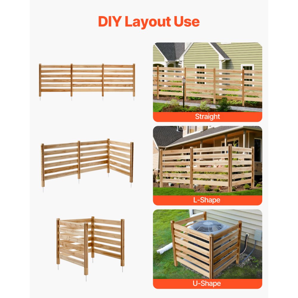 DUSGD2420 - Customizable Solid Wood Privacy Fence for Air Conditioners, 36" x 36"