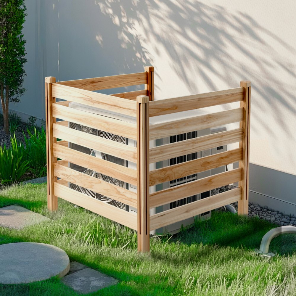 DUSGD2420 - Customizable Solid Wood Privacy Fence for Air Conditioners, 36" x 36"