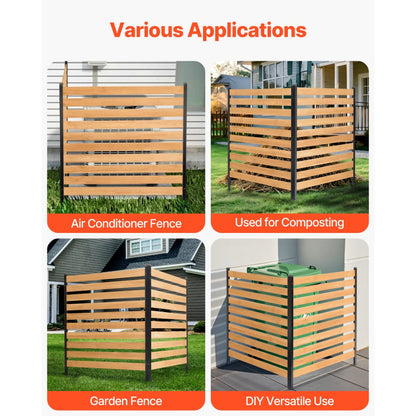 DUSGD2417 - Customizable Solid Wood Air Conditioner Fence Panels