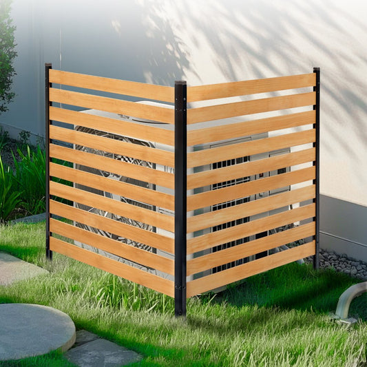 DUSGD2417 - Customizable Solid Wood Air Conditioner Fence Panels