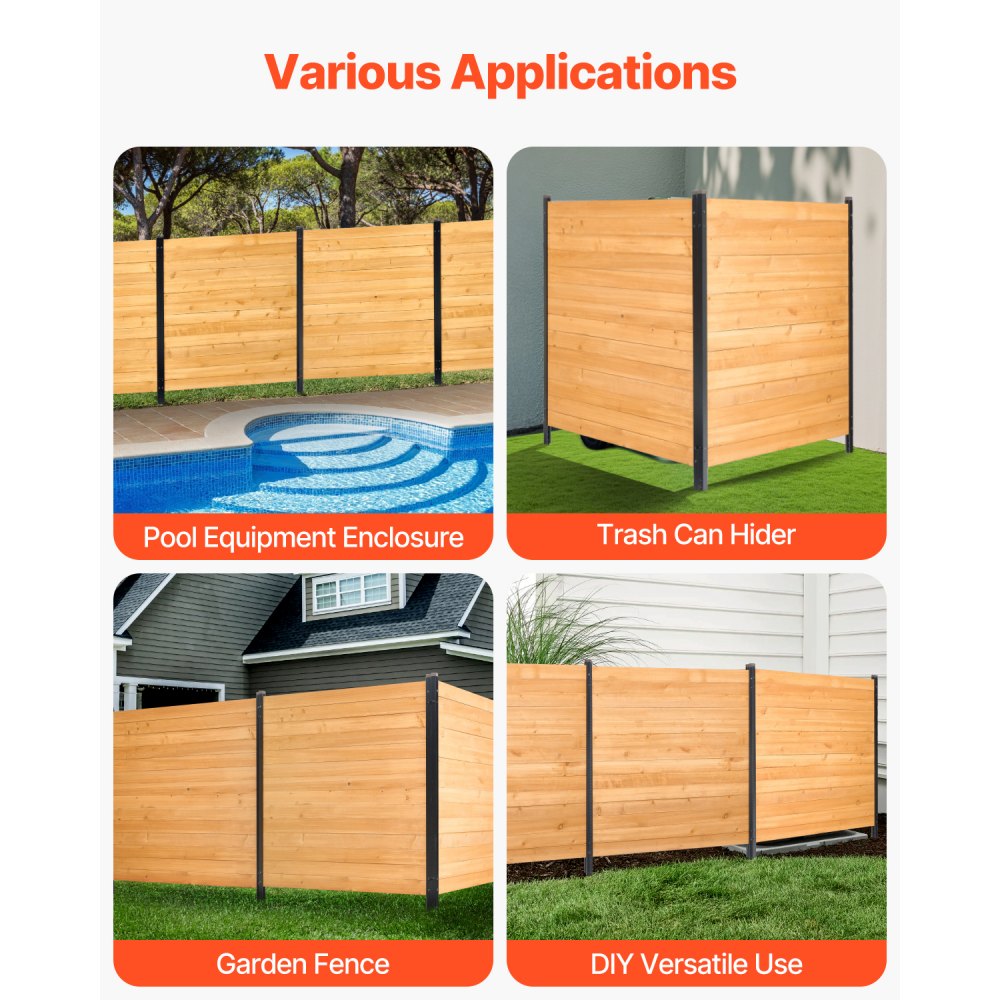 DUSGD2418 - Customizable 38" W x 42" L Wooden Privacy Fence for Outdoor Use