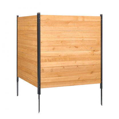 DUSGD2418 - Customizable 38" W x 42" L Wooden Privacy Fence for Outdoor Use