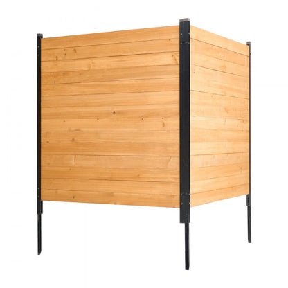 DUSGD2418 - Customizable 38" W x 42" L Wooden Privacy Fence for Outdoor Use