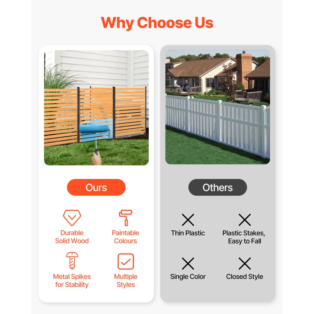 DUSGD2416 - Durable Wooden Privacy Fence for AC Units and Outdoor Aesthetics