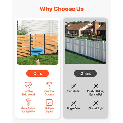 DUSGD2416 - Durable Wooden Privacy Fence for AC Units and Outdoor Aesthetics