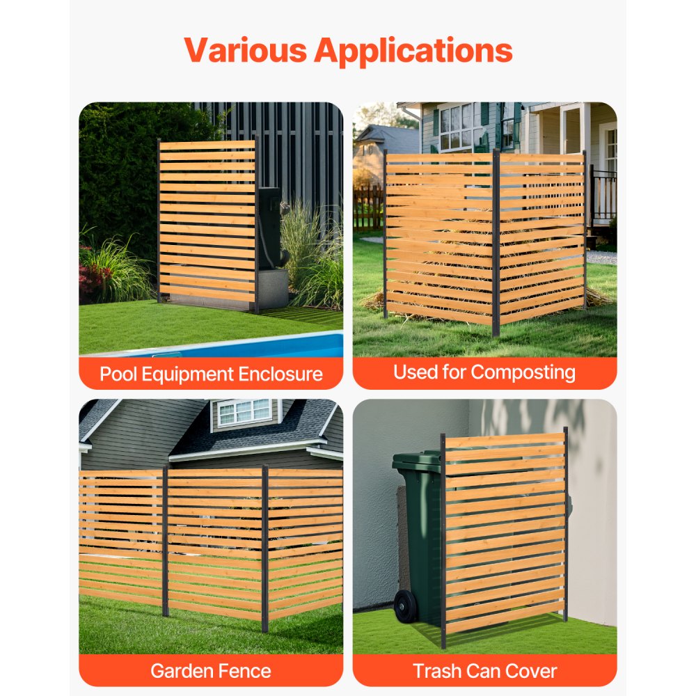 DUSGD2416 - Durable Wooden Privacy Fence for AC Units and Outdoor Aesthetics