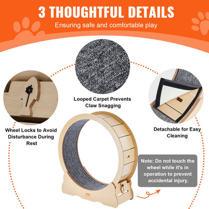 GX4.0 M - 35.8" Wooden Cat Exercise Wheel with Silent Functionality