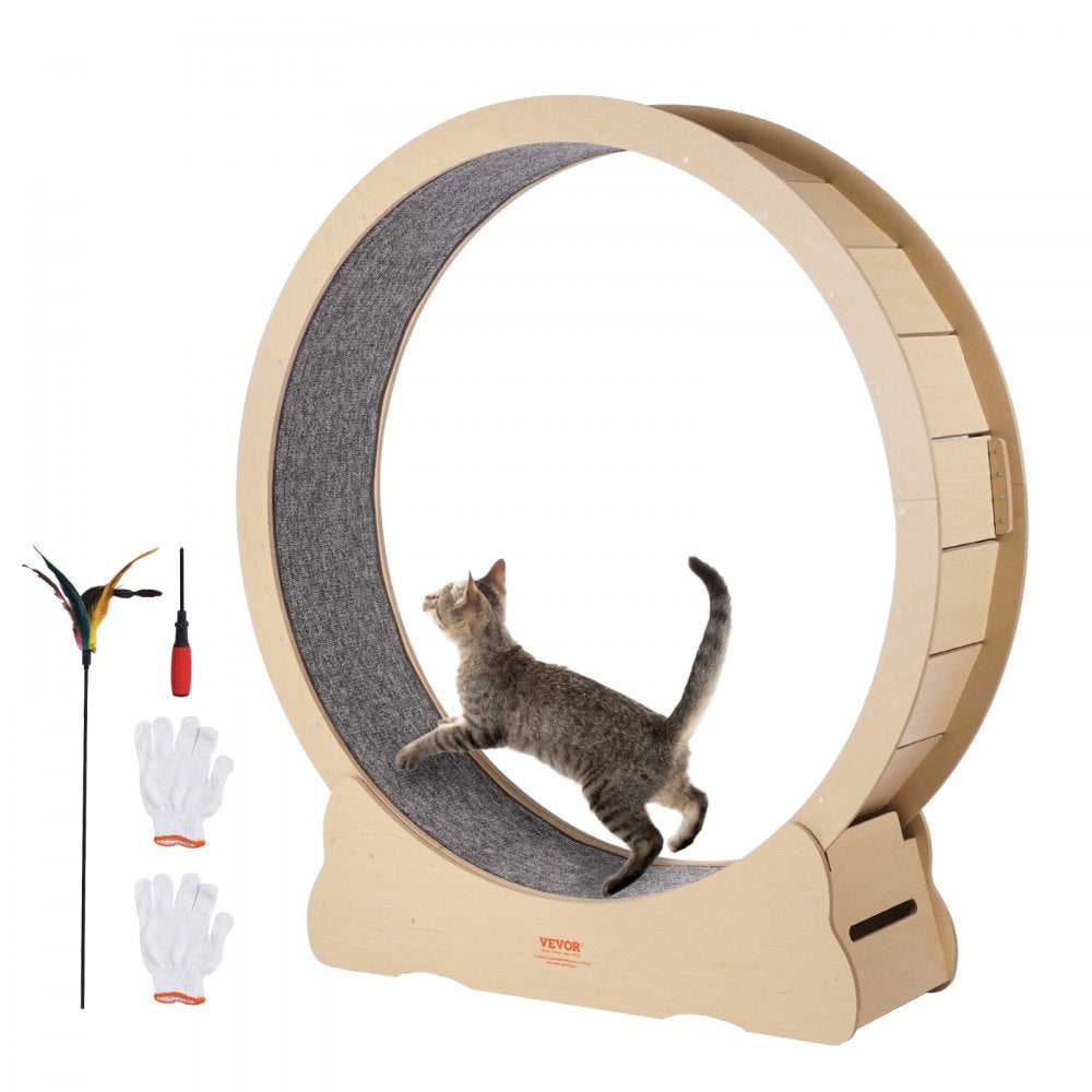 GX4.0 XXL - Durable 52" Wooden Cat Exercise Wheel with Stable Base