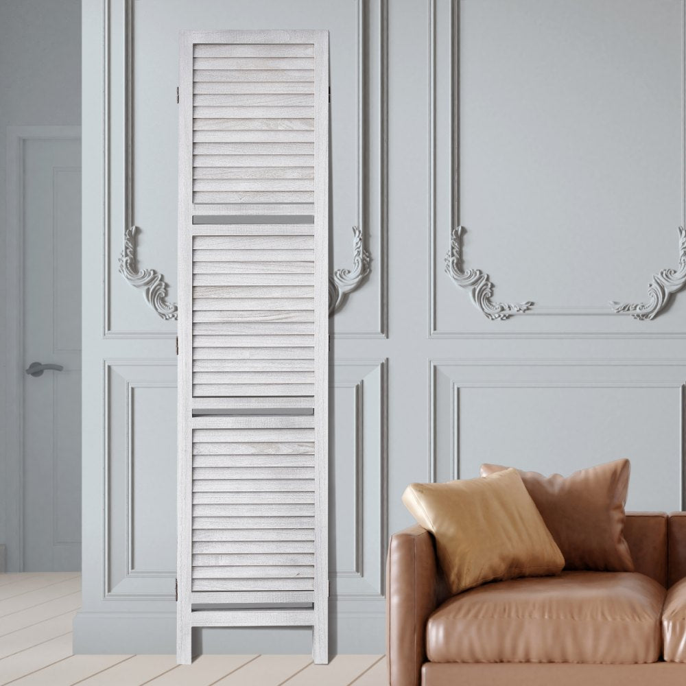 SS-003-4P-WH - 66.9" VEVOR Folding Privacy Screen with 4 Stylish Panels