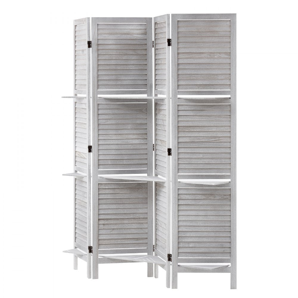 SS-003-4P-WH - 66.9" VEVOR Folding Privacy Screen with 4 Stylish Panels