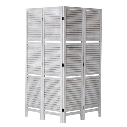 SS-003-4P-WH - 66.9" VEVOR Folding Privacy Screen with 4 Stylish Panels