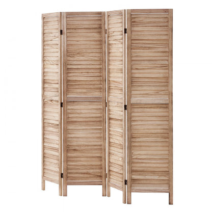 SS-004-4P-NA - 66.9 in Minimalist Wood Room Divider with 360° Panels