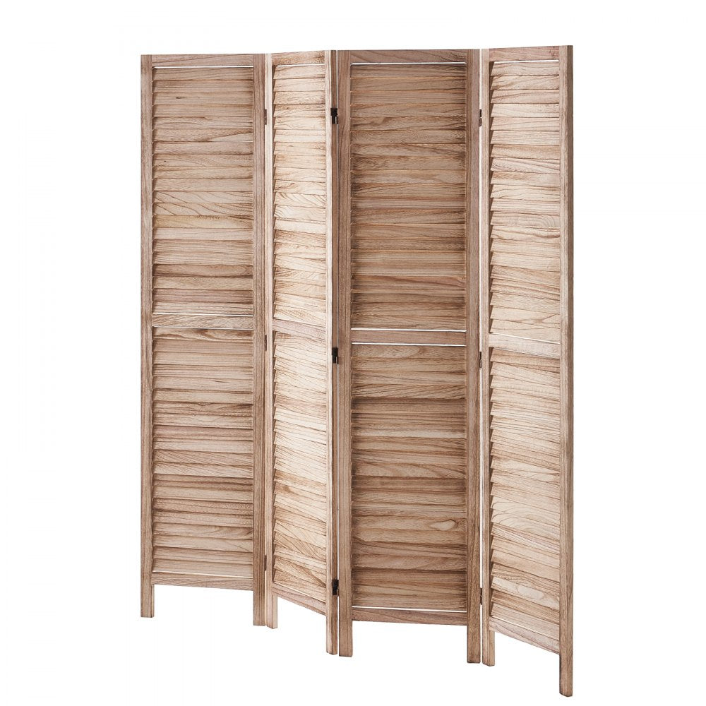 SS-004-4P-NA - 66.9 in Minimalist Wood Room Divider with 360° Panels