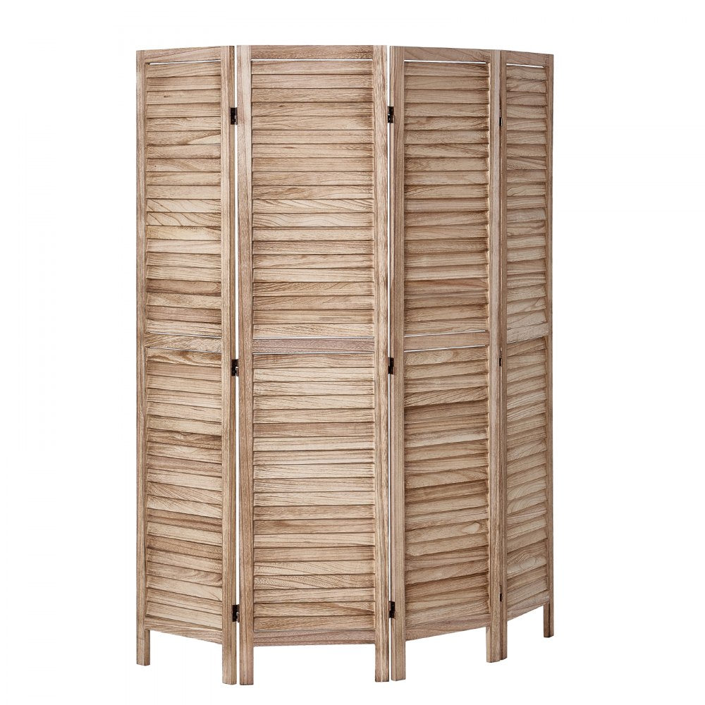 SS-004-4P-NA - 66.9 in Minimalist Wood Room Divider with 360° Panels