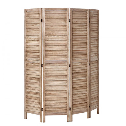 SS-004-4P-NA - 66.9 in Minimalist Wood Room Divider with 360° Panels