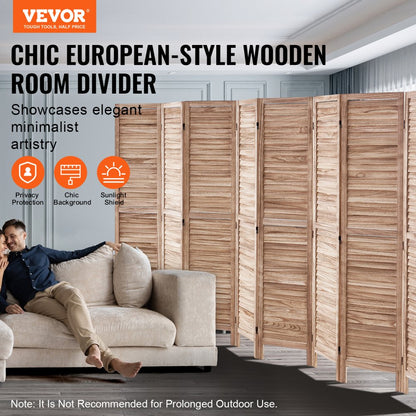 SS-004-8P-NA - 128-Inch European Wood Divider with 8 Panels