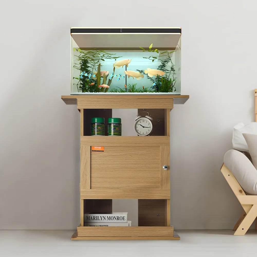 GSSU-FTS013 - VEVOR 20-Gallon Basswood Fish Tank Stand with Storage