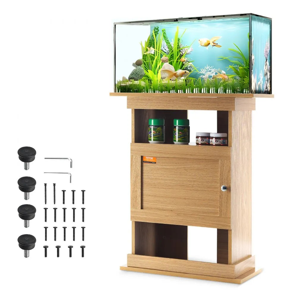 GSSU-FTS013 - VEVOR 20-Gallon Basswood Fish Tank Stand with Storage