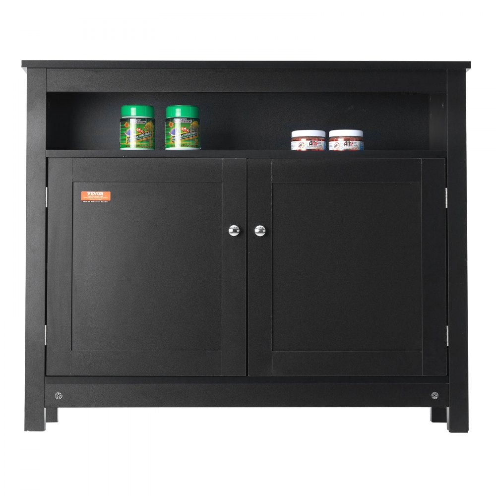 GSSU-FTS014 - 40 Gallon Stylish Black Aquarium Stand with Adjustable Feet